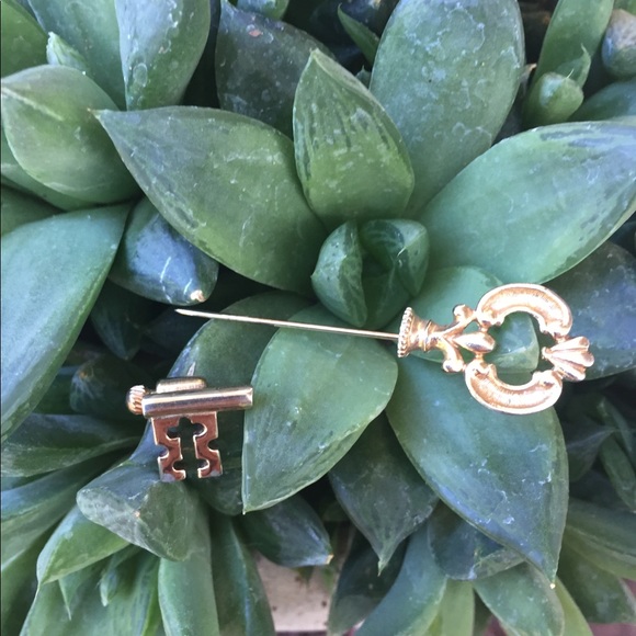 Vintage Avon Skeleton Key stick pin - Picture 5 of 6